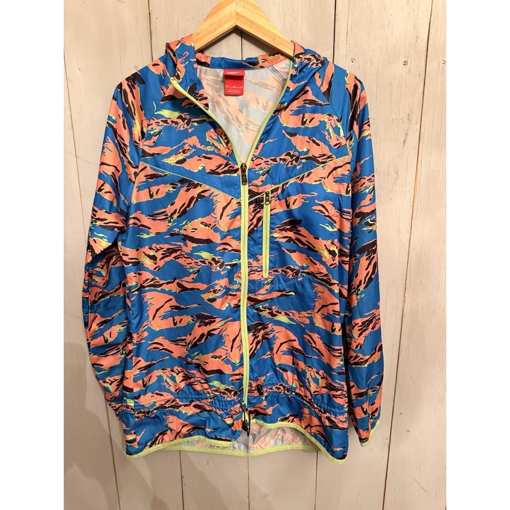 Nike Women's Packable Full Zip Camouflage Trail Running Jacket 546390-455 M